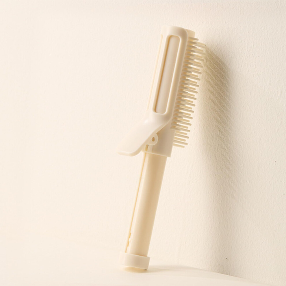 Hair Curling Comb with Fast Styling and Volumizing, Retractable Brush for Travel and Daily Use