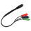 Καλώδιο MINI DIN 9 ακίδων σε 3 RCA MINI DIN 9 ακίδων αρσενικό σε 3 RCA θηλυκό καλώδιο προσ 5
