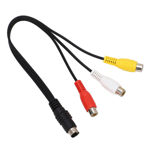 Mini DIN 7-bens til 3 RCA Kabel Video Adapter Kabel 1