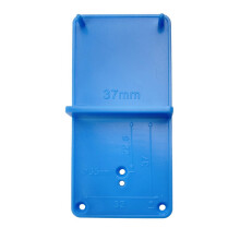 Adjustable Woodworking Drill Guide with Easy Read Scale for Precise Hole Positioning – Blue