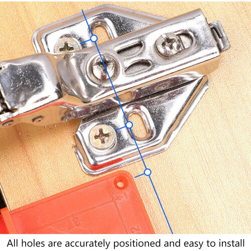 Adjustable Woodworking Drill Guide with Easy Read Scale for Precise Hole Positioning – Blue 2