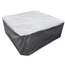 Waterproof Outdoor Hot Tub Cover 79'x79'x33' Heavy Duty Oxford Fabric Spa Cover Dust Proof Silver