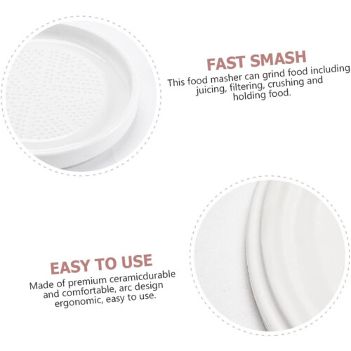 Garlic Press Ceramic Grinding Plate Sharp Bump Surface Manual Crusher for Kitchen and Ginger 2
