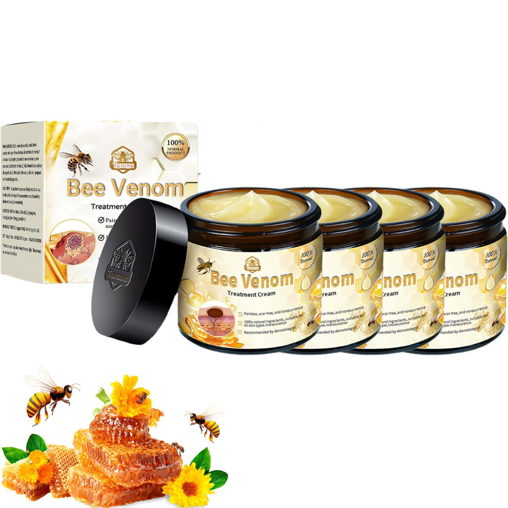 Cream Natural Bee Venom 4Pcs Set For Scars And Blemishes, Deep Hydration And Skin Smoothing