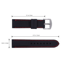 24 Mm Uhrenarmband Anschauen Gurt Zubehör