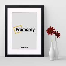 (A3 Pic (A2 Frame)) Ash Black Picture Frame Photo Frames With White Mount Wall Art Hanging Frame Home Decor Frame