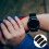 3Stk Schwarze Watch Strap Loop Silikon Elastische Uhrarmband Ringe 3