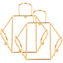 2Stk Golden Eisernes Untersetzerhalter Regal Für Zuhause Küche