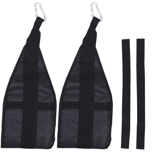 1Ensemble De Ceintures D'exercice Abdominal En Nylon Noir Résistant 1