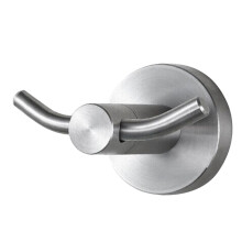 2Stk Wandhaken Edelstahl Silber Doppel Kleider Haken Für Bad Küche