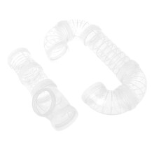 2Stk Plastik Tunnel Weiß Hamster Käfig Tier Spielzeug Zubehör