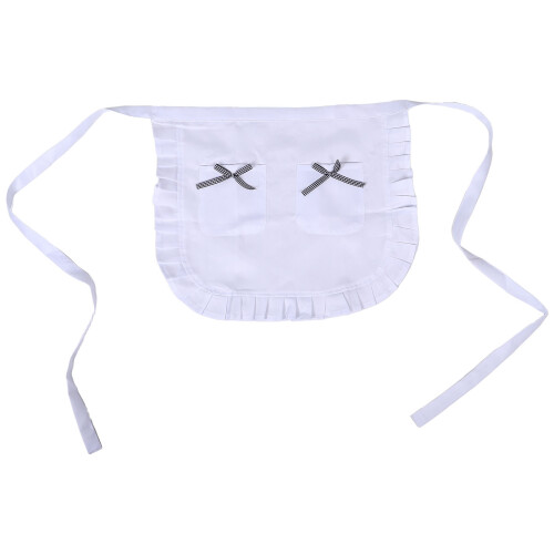 Schürze Dienstmädchen Kostümzubehör Weiß Polyester