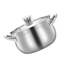Edelstahl Suppentopf Mit Deckel, Kochtopf Für Haushalt, Silber