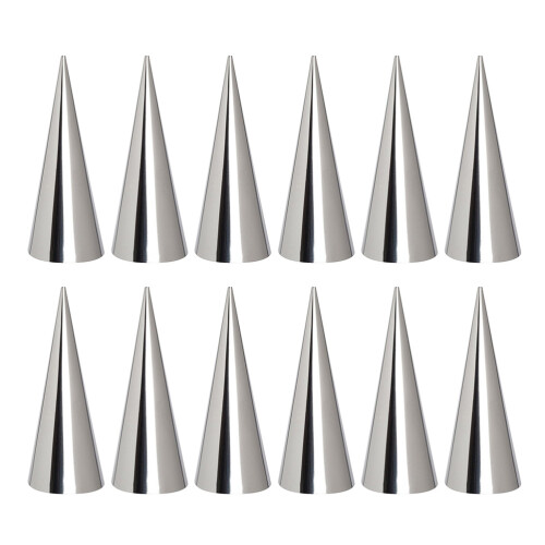 36Stk Edelstahl Hörnchenbackform Spiral Teigform Silber Backform 2