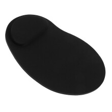 Ergonomisches Mauspad Mit Handgelenkstütze, Schwarzes Silikon
