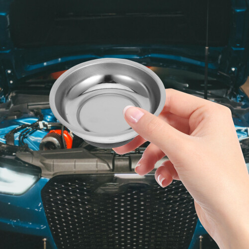 Runde Magnetische Teile Schale Edelstahl Robust Silber 2