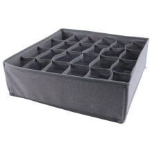 1Stk Mehrfachfach Sock Organizer Box Stoff Hellgrau Für Zuhause