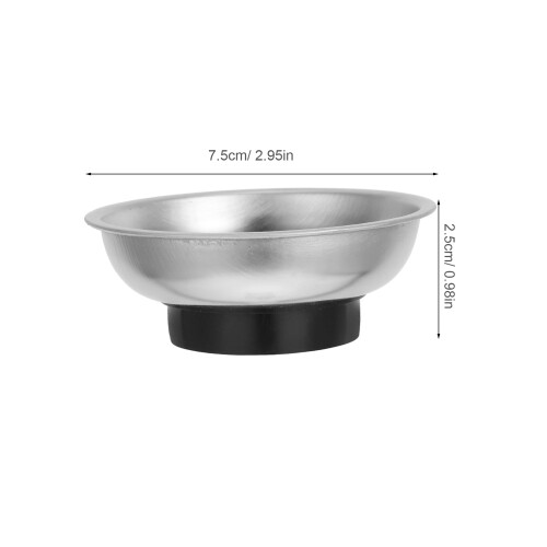 Runde Magnetische Teile Schale Edelstahl Robust Silber 1