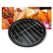 2Stk Rundes Bbq Gestell Edelstahl Silber Für Outdoor Grillen Praktisch