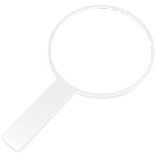 Tragbarer Weißer Handspiegel ABS Kosmetikspiegel Für Unterwegs