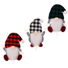 3Stk Festliche Besteckhalter in Wichtel-Form, Farbige Stoff-Deko