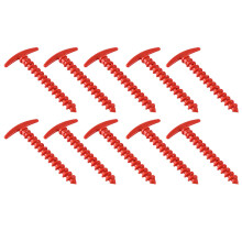 10Stk Hochfeste Nylon Zelt Bodenanker Rot Spiral Form Für Outdoor