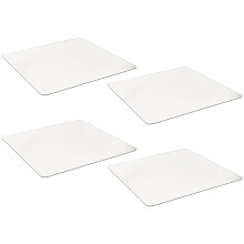 4Stk Selbstklebende Spiegelfliesen Durchsichtig Polystyrol Wandspiegel