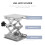 1Pièces Élévateur Ciseaux Inox Laboratoire Table Réglable Argent 7