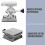 1Pièces Élévateur Ciseaux Inox Laboratoire Table Réglable Argent 5