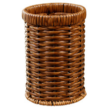 Geflochtener Kunststoff Besteckkorb Tisch Organizer Braun