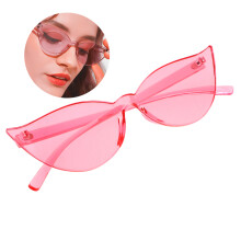 Pinke Cat Eye Sonnenbrille Leicht Partybrille Strandmode Damen
