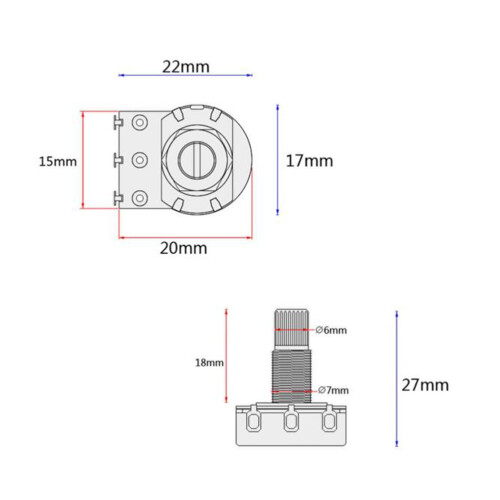 A250k Linear Audio-Potentiometer Für E-Gitarre Multi Farbe 1