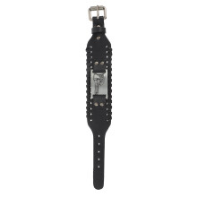 Schwarzes Geflochtenes Lederarmband Herren Retro Piraten Stil