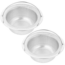 2Stk Spülbecken Abflusssieb 304 Edelstahl Küchenfilter Silber