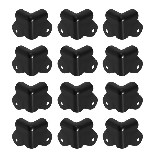 24Stk Schwarze Eisen Lautsprecher Ecke Schutz Abdeckung Robust 1