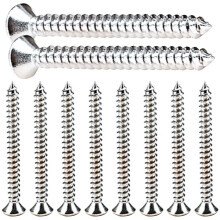 10Stk Metall Gitarre Halsplatten Schrauben Silber Für E-Gitarre Bass