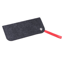 2Stk Filz Brillentasche Schwarz, Modisch, Tragbar Mit Schlaufe