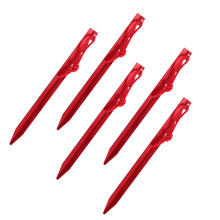 5Stk Aluminium-Zeltnägel Rot, Langlebige Camping-Accessoires
