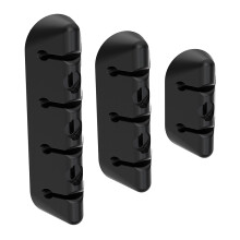 3Stk Magnetische Kabelclips Kabelhalter Tpr Selbstklebend Schwarz