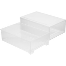 1Stk Große Schubladenbox Aus Kunststoff Weiß Für Kleidung Und Zubehör
