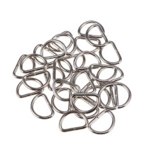120Pcs Durable Silver D Rings for Hardware Crafting DIY Accessories