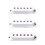 3Pcs Single Coil Pickup Covers White ABS Plastic Guitar Replacement 1
