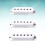 3Pcs Single Coil Pickup Covers White ABS Plastic Guitar Replacement 6