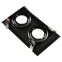 1Stk LED Einbaurahmen Spot Halter Aluminium Kunststoff Schwarz