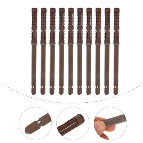 10Pcs Coffee Heavy Duty Floating Shelf Bracket Iron Wall Board Support 1
