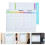 2Pcs Assorted Color Magnetic Planner Board Durable Dry Erase Organizer 8