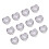 12Pcs Pink Heart-Shaped LED Ice Cubes Glowing Decorations for Parties 1