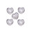 12Pcs Pink Heart-Shaped LED Ice Cubes Glowing Decorations for Parties 5