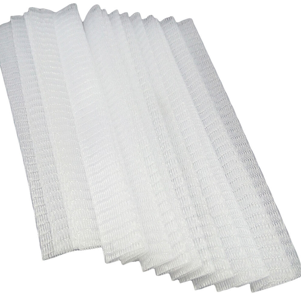 Solustre 100Pcs White Make Up Brush Covers Elastic Mesh Protectors For Travel