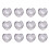 12Pcs Pink Heart-Shaped LED Ice Cubes Glowing Decorations for Parties 2